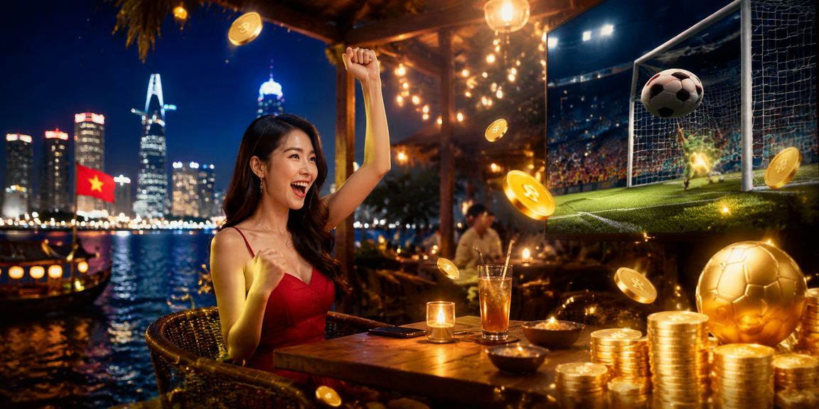 Người dùng Sài Gòn trải nghiệm cá cược thể thao trực tuyến trong không gian cà phê hiện đại